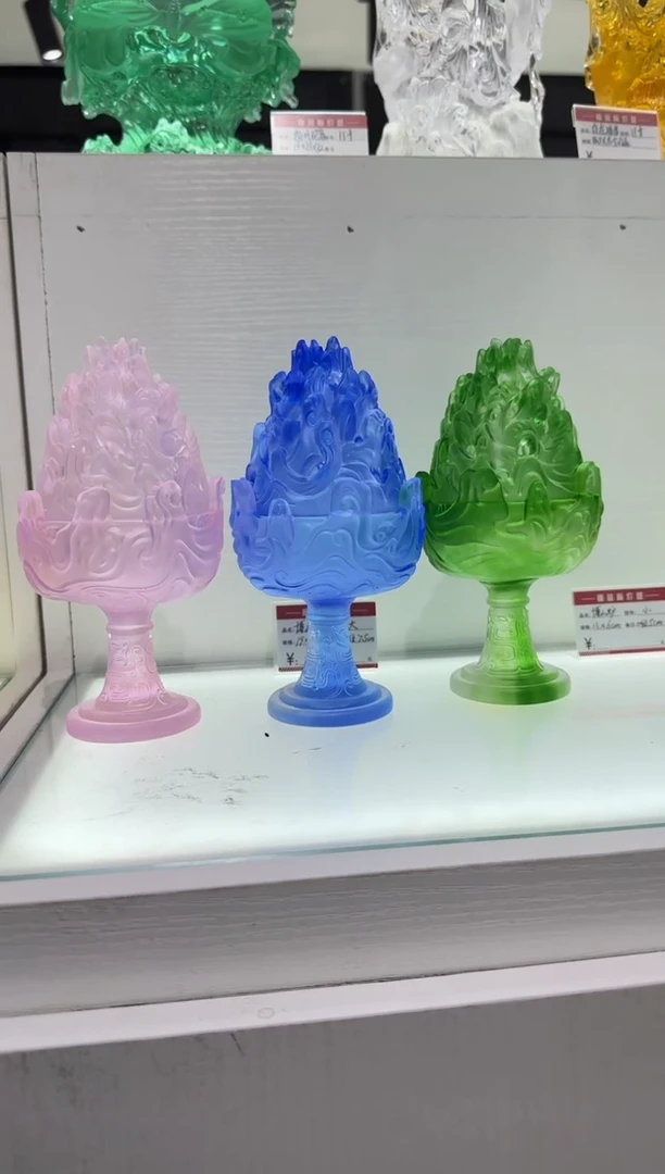 手工艺品琉璃古法琉璃博山炉大号备注颜色