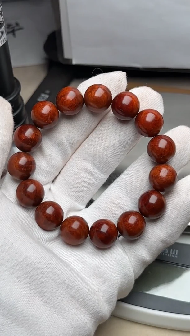 手串/手链小叶紫檀1.5帝王泥带水波螺旋金星印度小叶紫檀