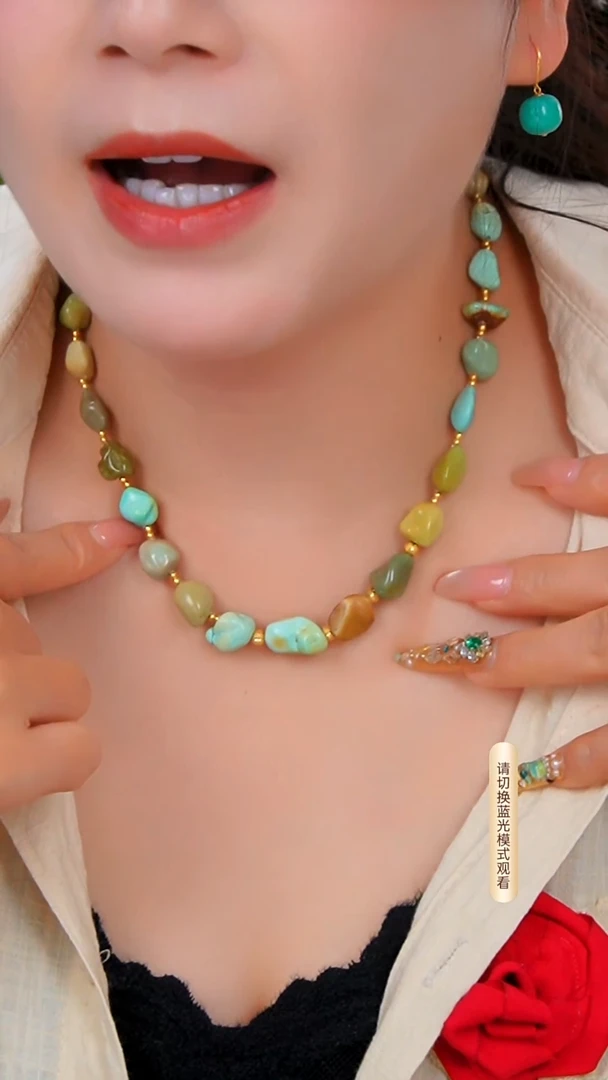 未镶嵌绿松石项链多样性发一