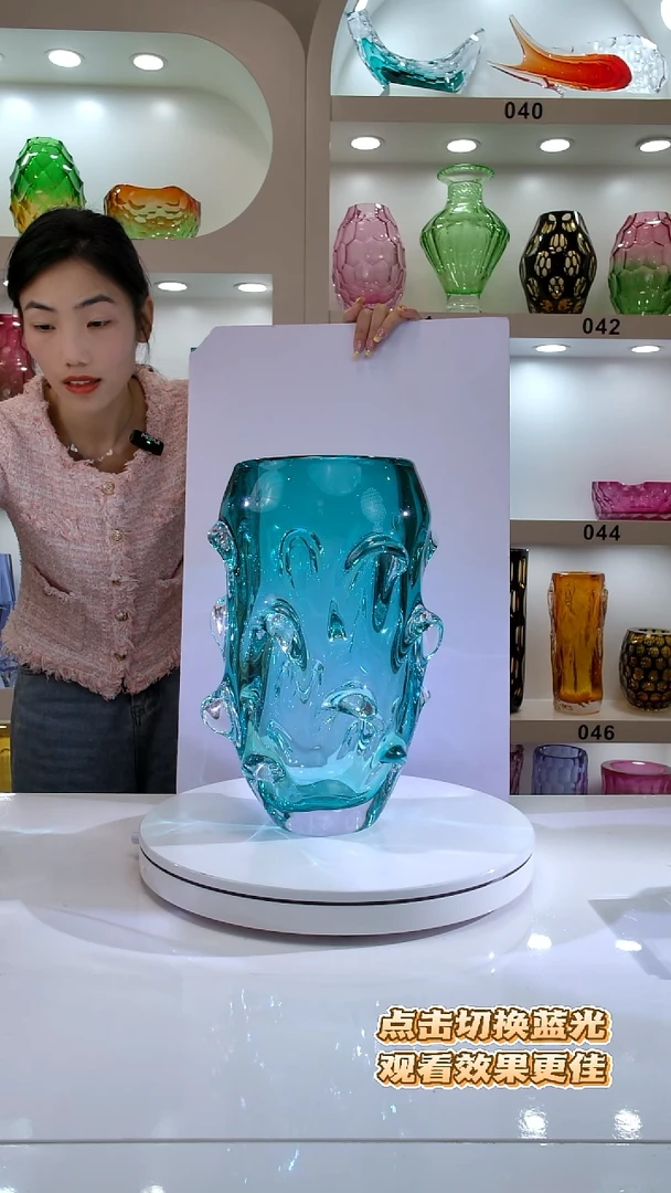 琉璃润****衰湖水色大花瓶