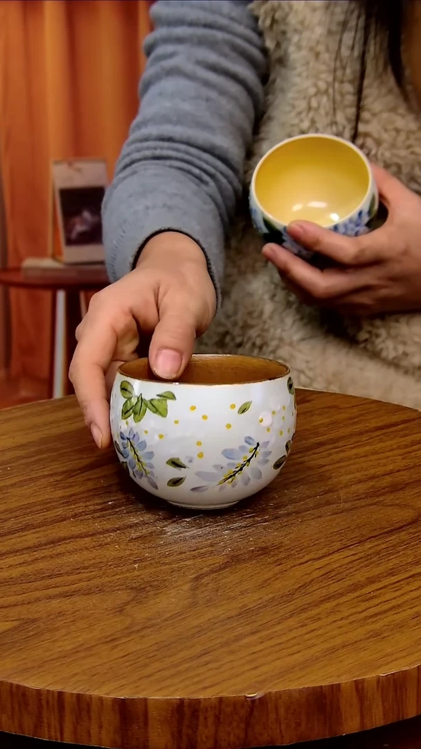 杯子陶景德镇手工手绘釉下彩陶瓷