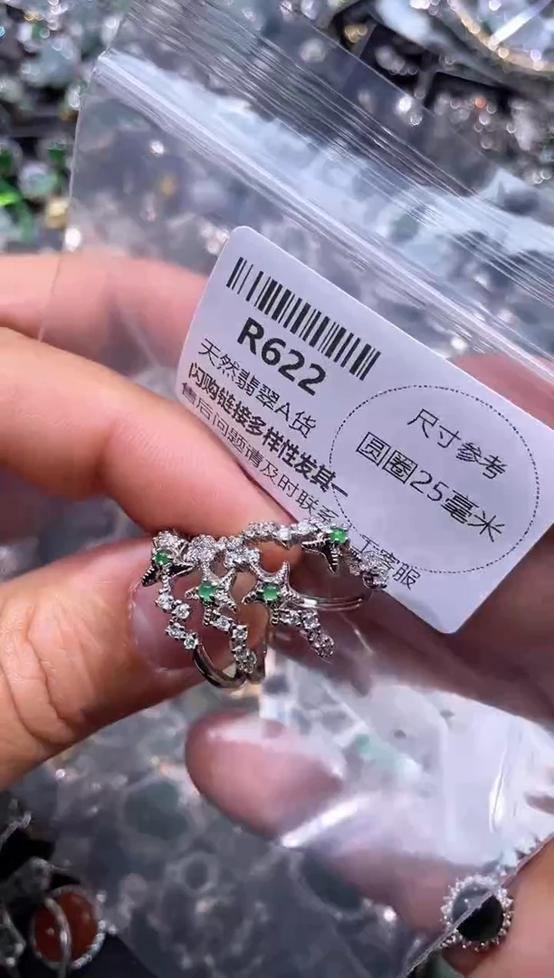 【闪购商品】翡翠颈饰未镶嵌R622戒指 多样性发其二