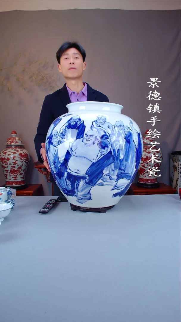 摆件陶瓷景德镇手工手绘陶瓷摆件68