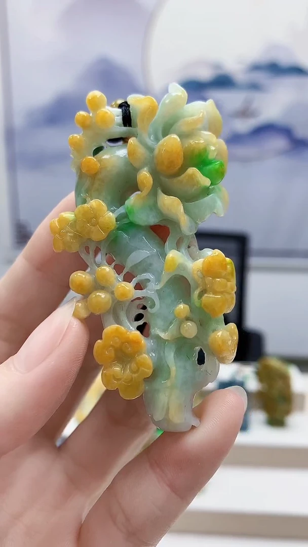 未镶嵌定制翡翠5176ry-毛货挂件64