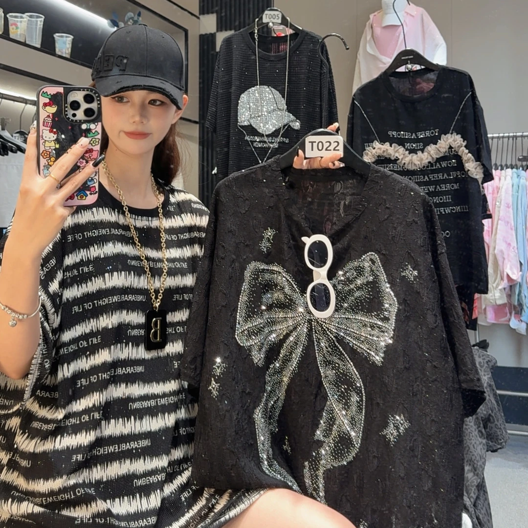 婷老板潮牌【T001-200】2025宽松休闲时尚潮牌T恤