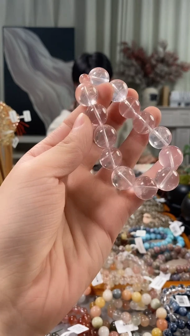 未镶嵌手链水晶粉水晶