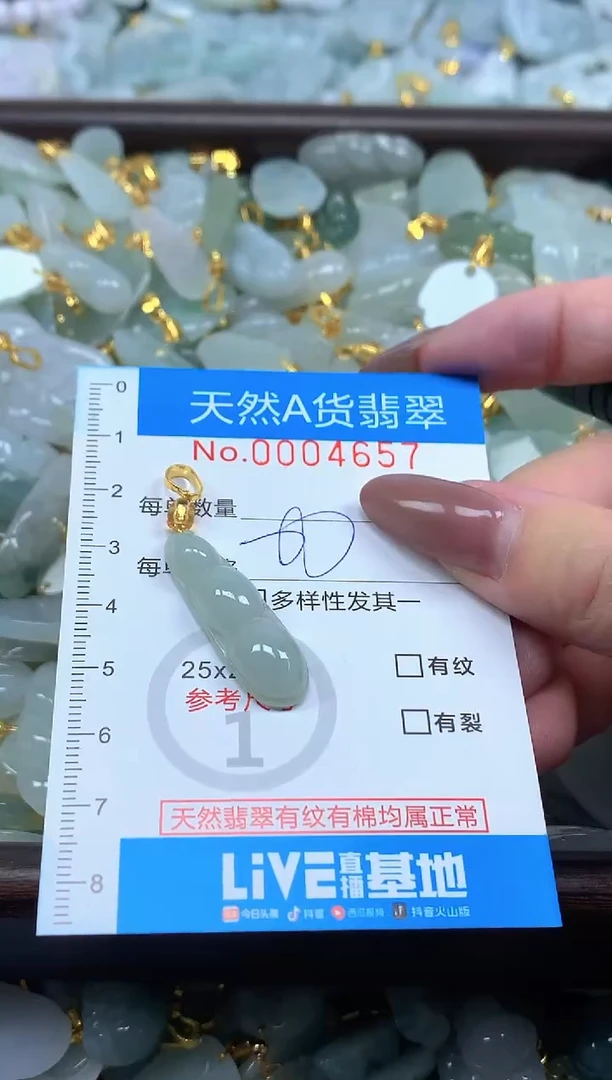 颈饰未镶嵌翡翠净货挂件-4657