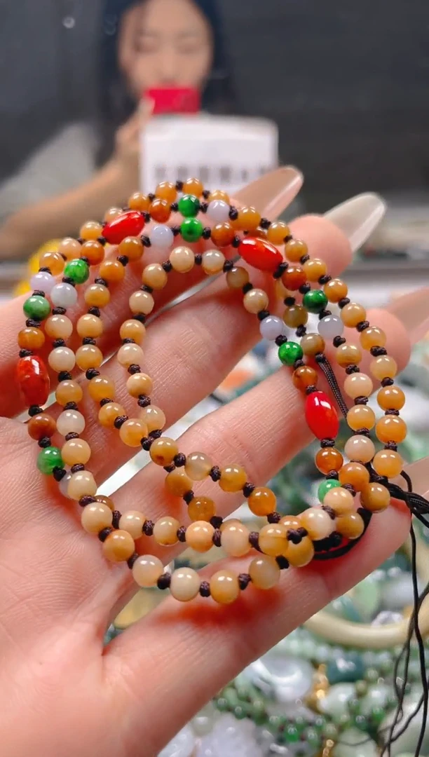 【闪购商品】翡翠颈饰未镶嵌4-5MM/J/翡翠A货一图一物