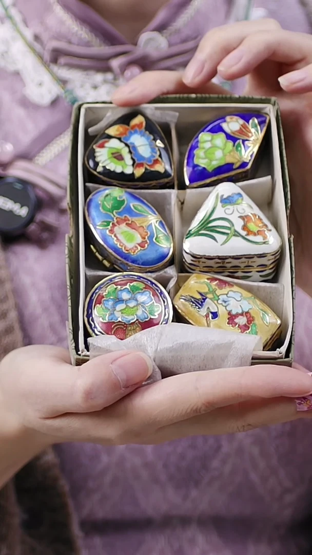 【闪购商品】非遗技艺 景泰蓝异形盒一套