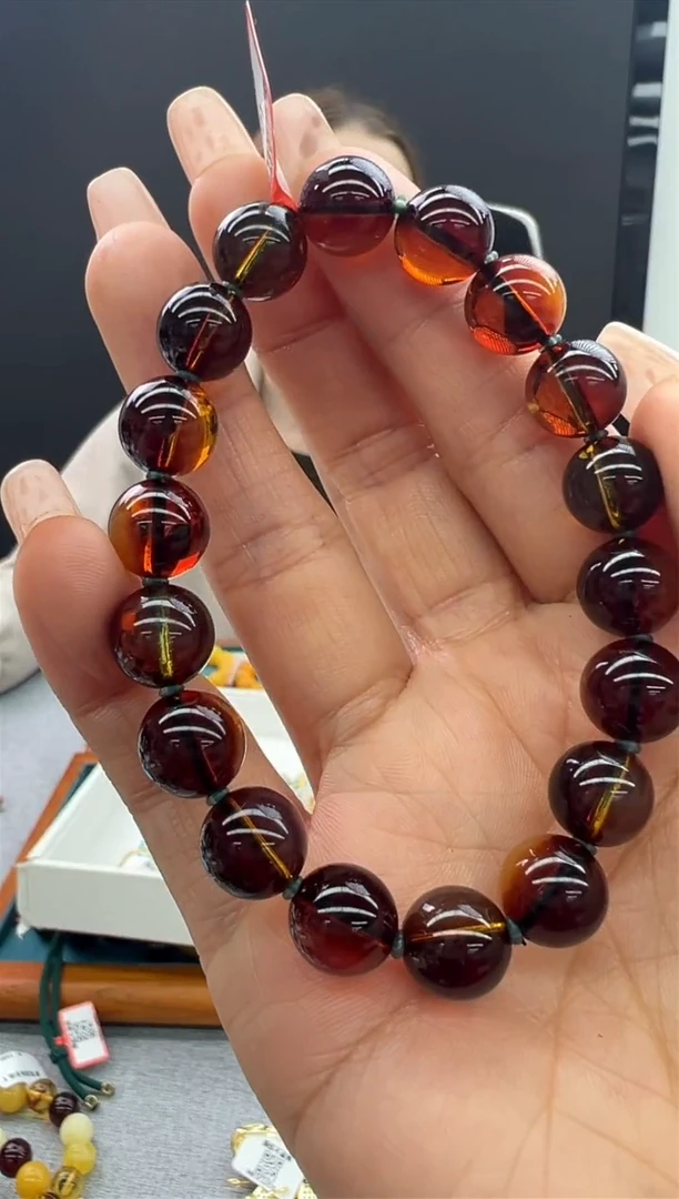 【闪购商品】琥珀手链未镶嵌106秒拍号