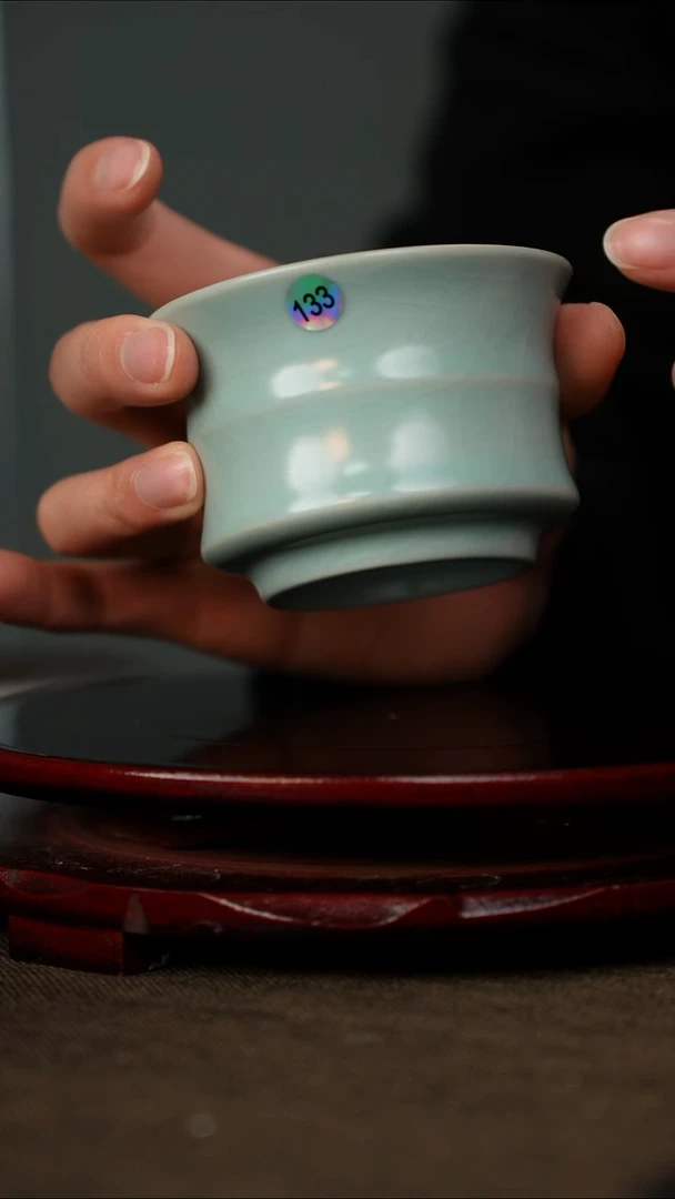 133全品 竹节杯 支钉烧 带底款
