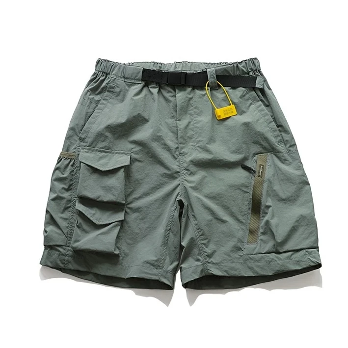 山系户外痞帅短裤男潮牌日系复古立体多口袋宽松休闲五分裤子
