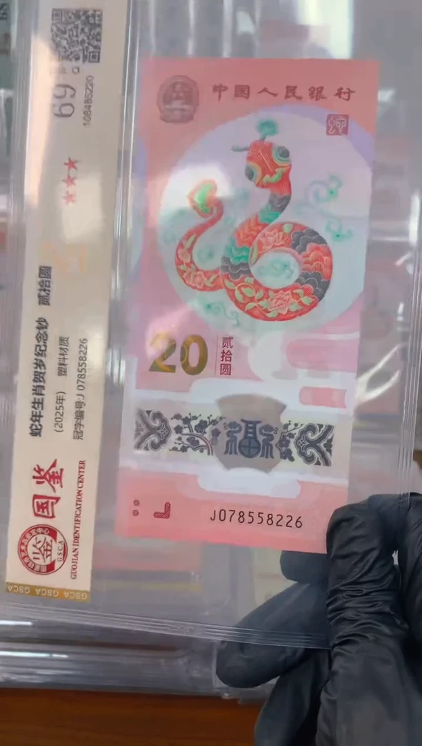 塑料2025蛇钞 真钞 评价封装 单张