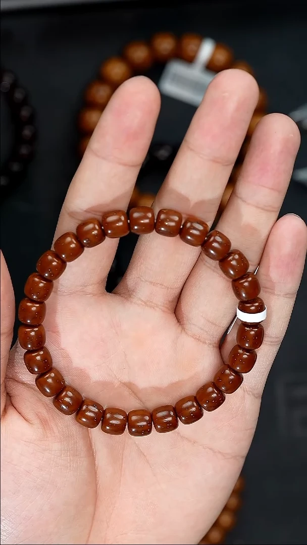 手串紫金鼠3554红皮实心道珠8+尺寸