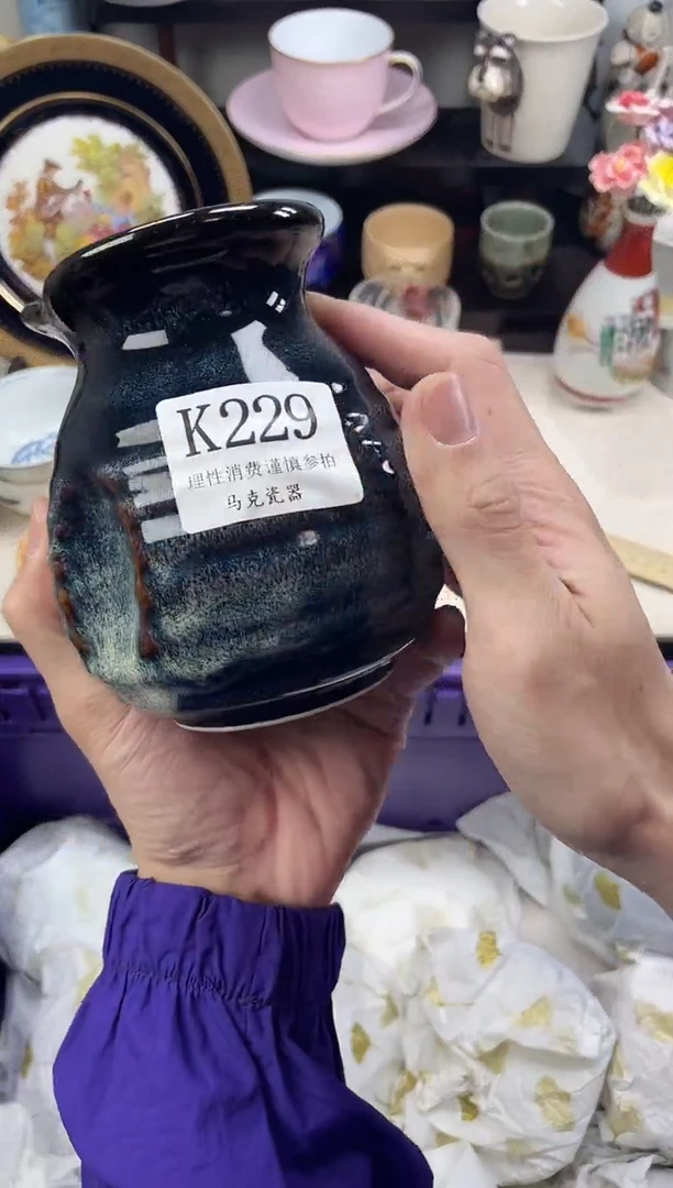瓷片水*花                K229