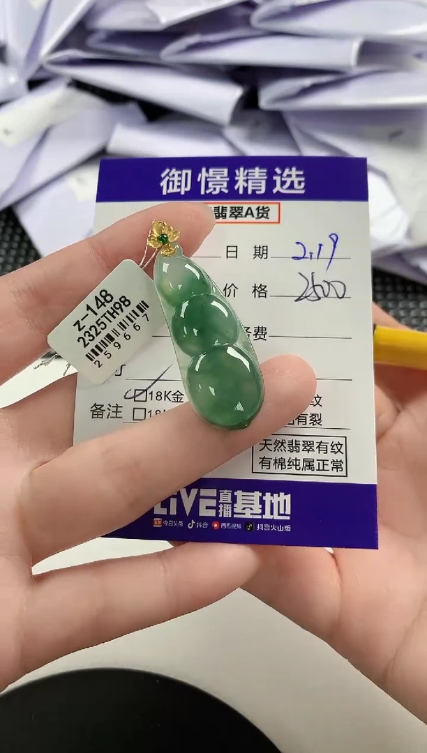 【闪购商品】翡翠颈饰18K金镶嵌40