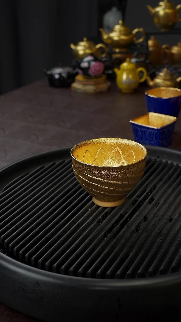 【闪购商品】杯【宜景窑鎏金】金菠萝蜜杯子