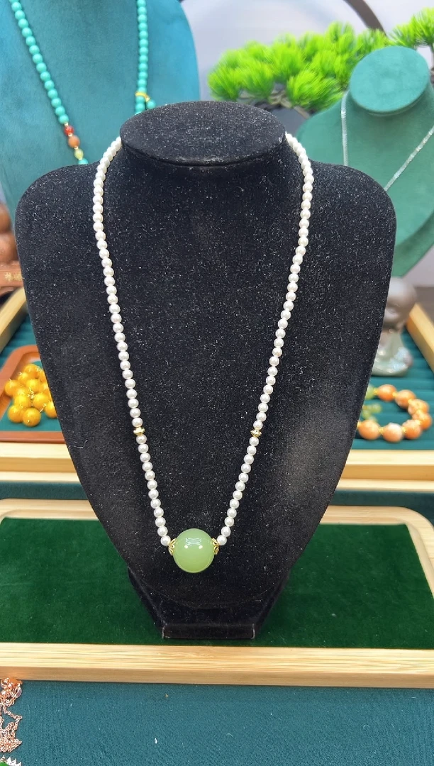 淡水珍珠14K金镶嵌颈饰X358