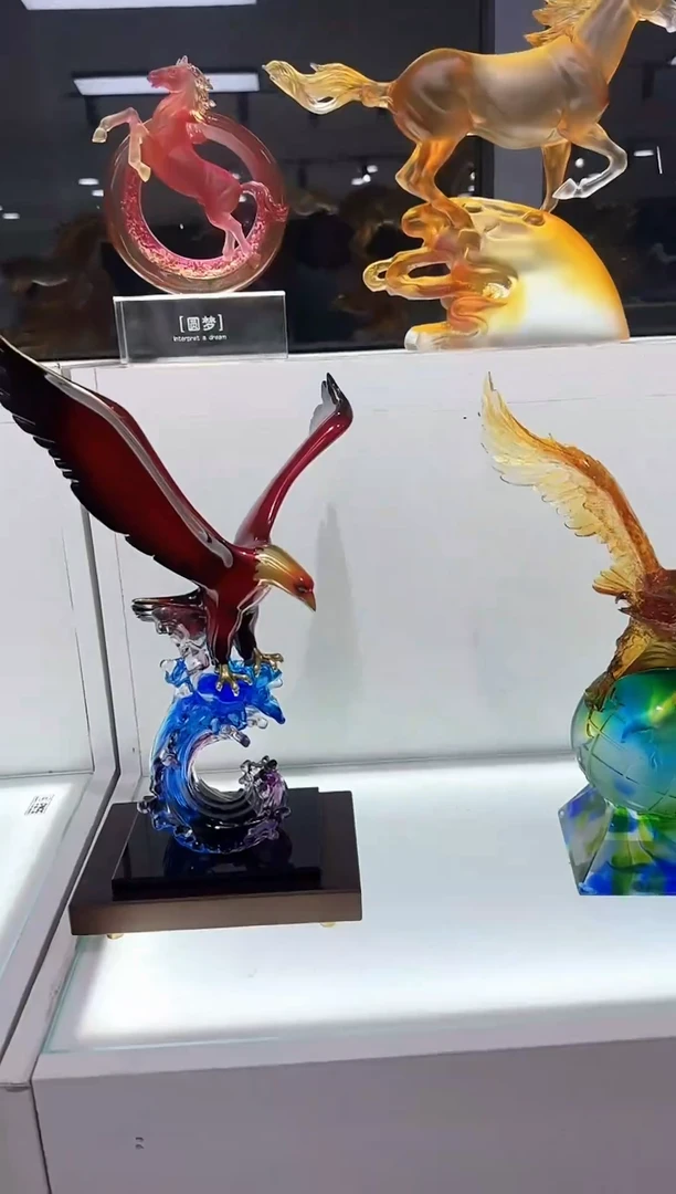 手工艺品琉璃古法琉璃老鹰