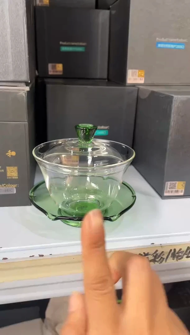 【闪购商品】荷叶盖碗湖绿色。。。。