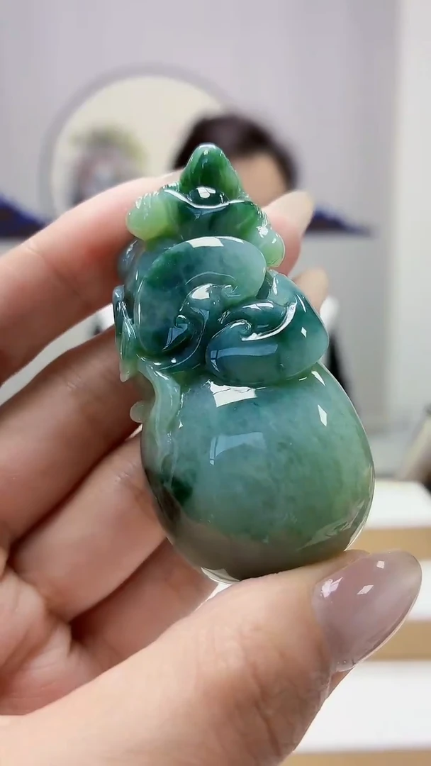 未镶嵌定制翡翠5160MM-毛货挂件43