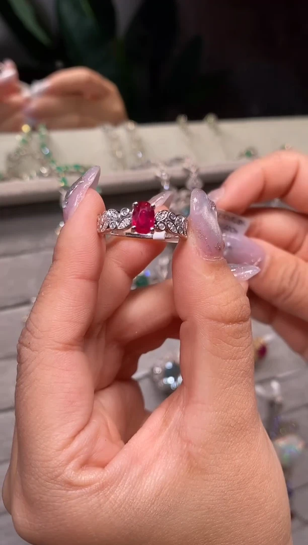 未镶嵌戒指红宝石天然红宝石戒指1.02ct