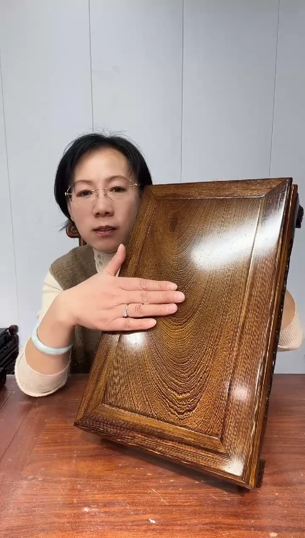 木迷*瑕疵处理鸡翅木长方底座 40*24*11