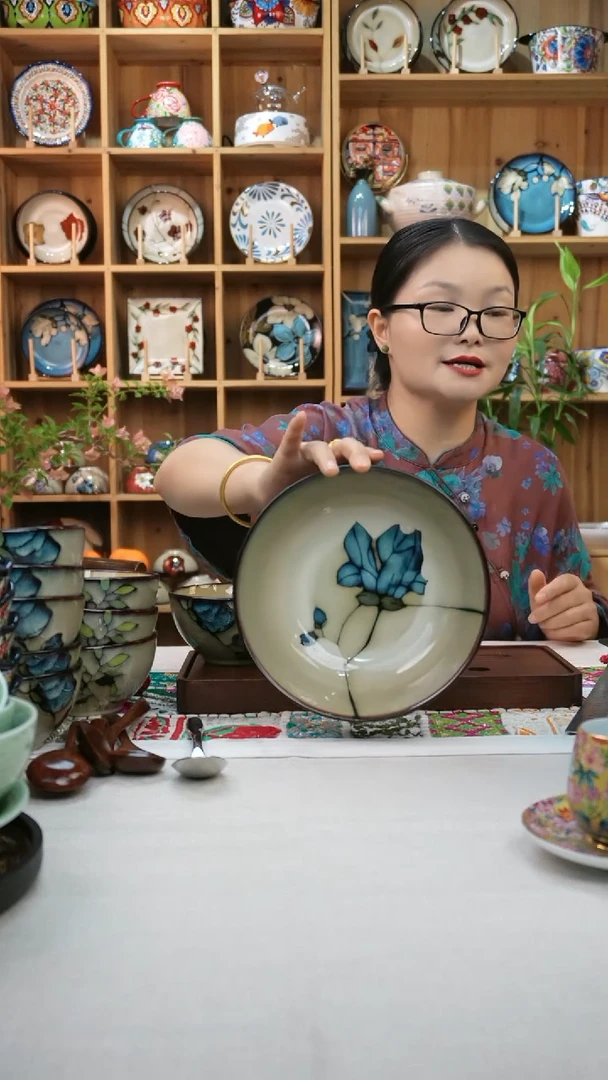 瓷片小可高温陶瓷一只大面碗