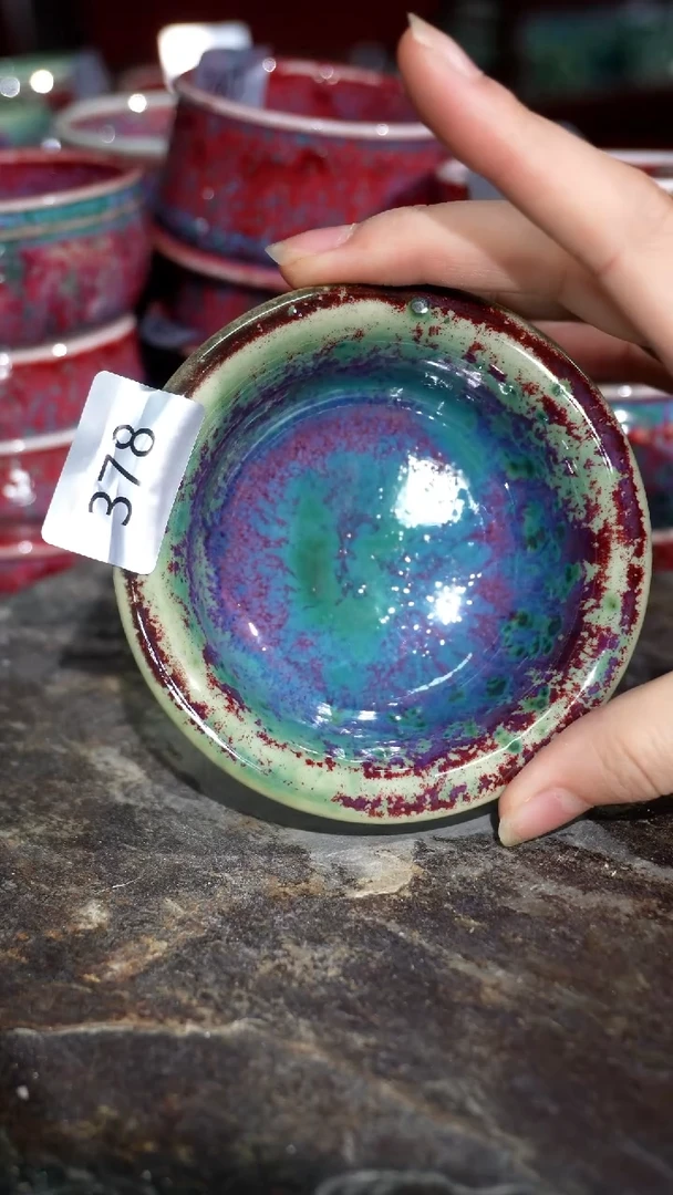 摆件陶精品窑变钧瓷茶器