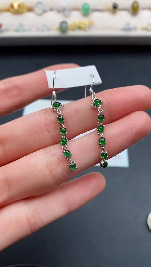 银S925镶嵌戒指翡翠22222222+3