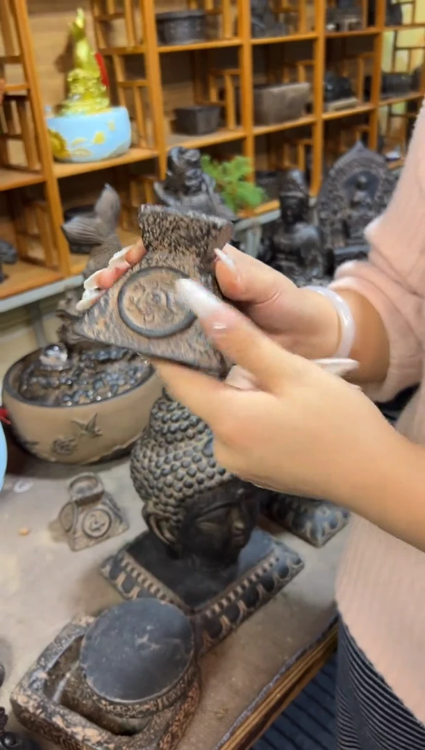 陶土【火山泥】四灵烛台