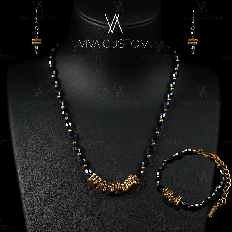 铜合金项链 珠华旧梦系列 法式金属时尚串珠套装Y