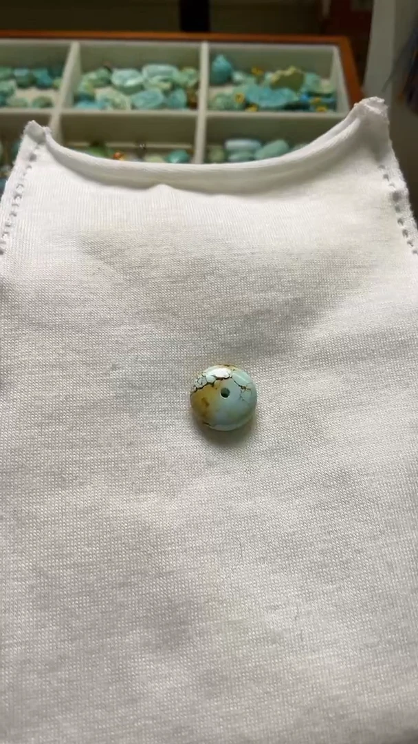 未镶嵌绿松石珠宝奇石12.3mm