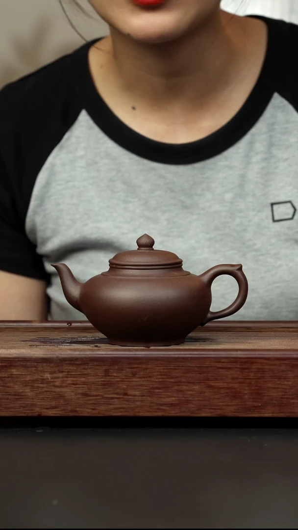 紫砂茶壶老紫泥 笑樱