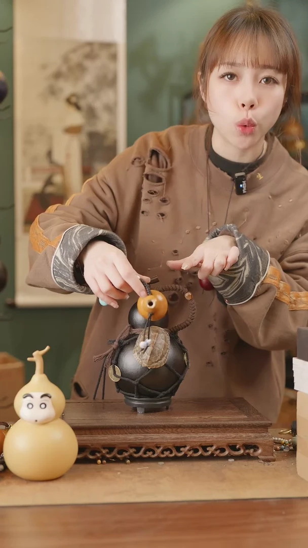 【闪购商品】329号精品天然大漆工艺防渗内胆酒葫芦~