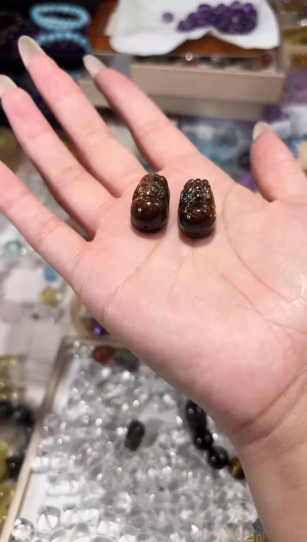 水晶手串未镶嵌X48黑金超大貔貅单卡13