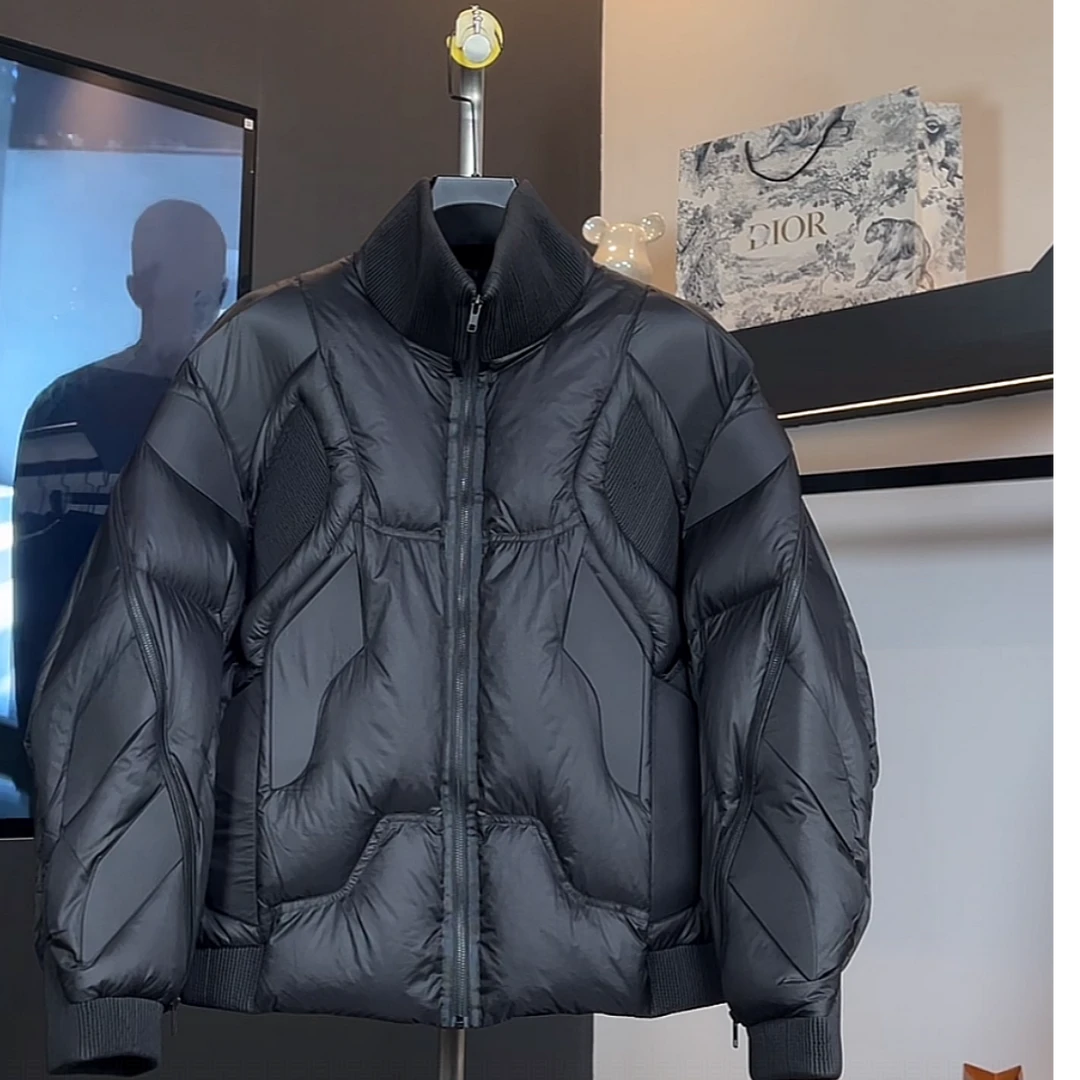 羽绒服黑武士设计师欧洲奢潮百搭时尚高端外套