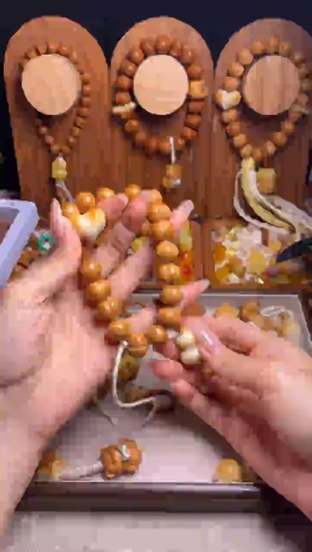 手串猴头核桃特**漪全品聚宝盆爱心牙果葫芦吊坠新绿流苏