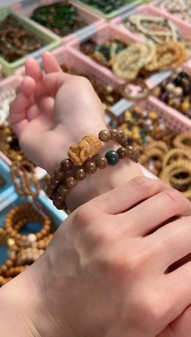 【闪购商品】非洲檀香手串/手链金丝檀 四不 双圈