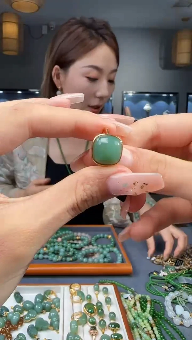 和田玉戒指银S925镶嵌1