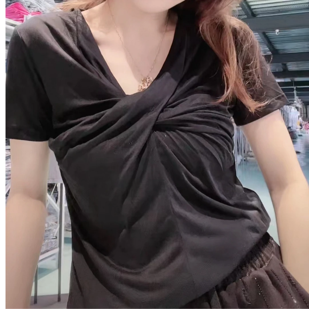 【20225837黑色打底】2025年新款夏季女装百搭