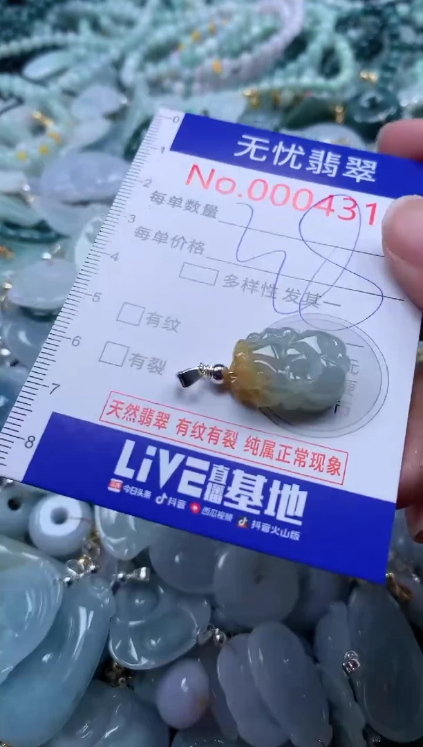 翡翠未镶嵌吊坠(不含链)4314