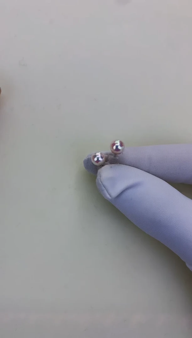 银S925镶嵌DA海水珍珠 GD216 5-6 彩凛素钉