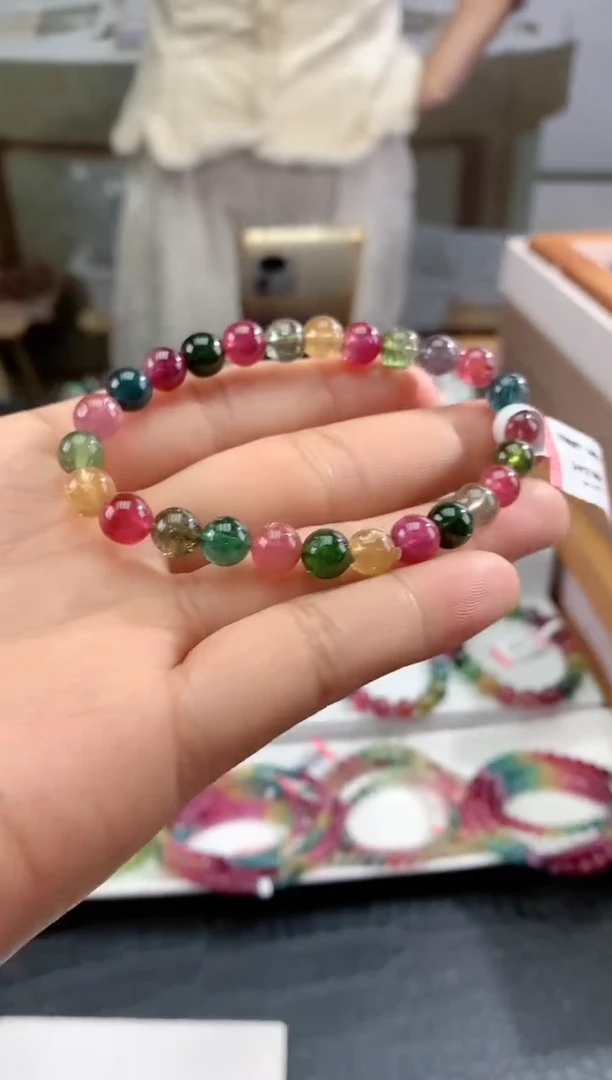 【闪购商品】碧玺手串未镶嵌多样性发一条