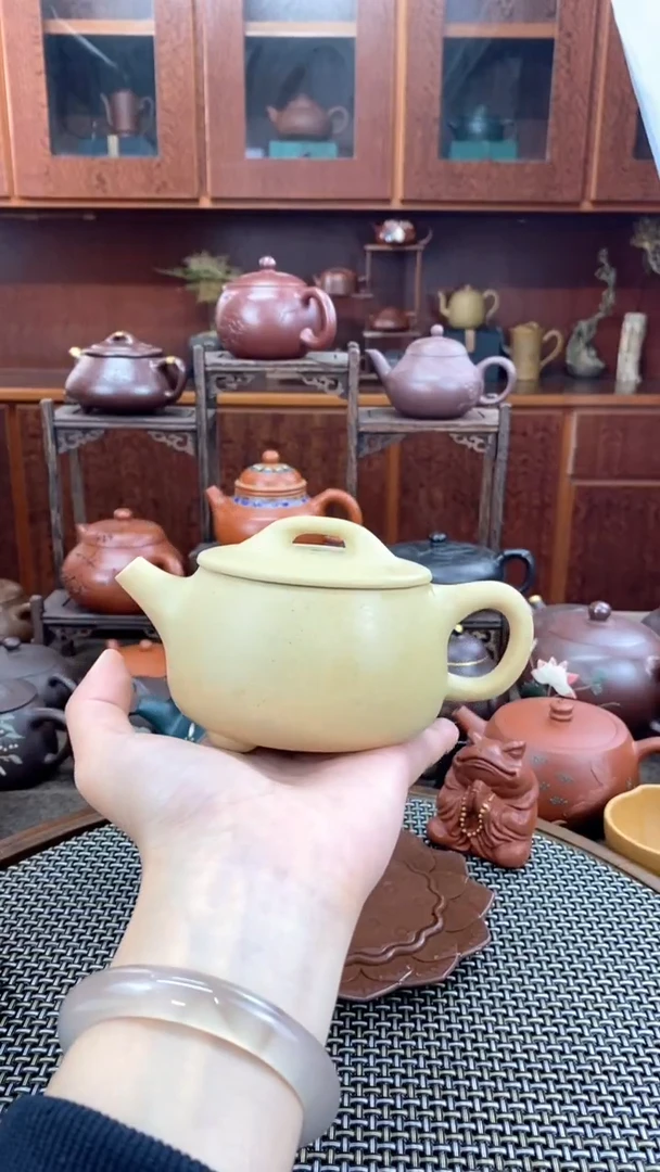 茶壶紫砂本绿高石瓢210cc