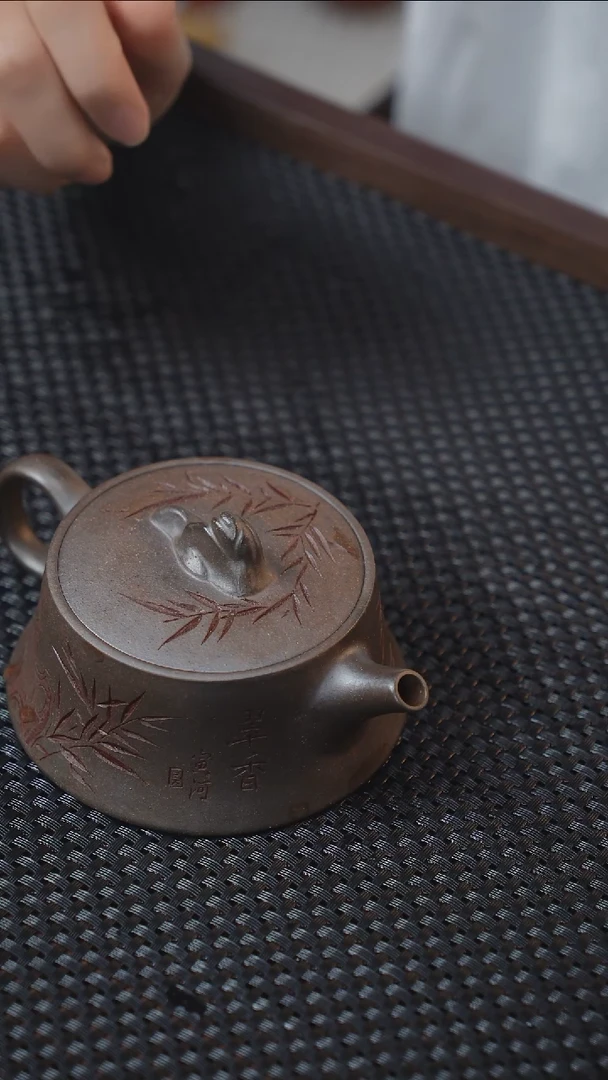 摆件九孔柴烧精选茶器200cc6.5-11