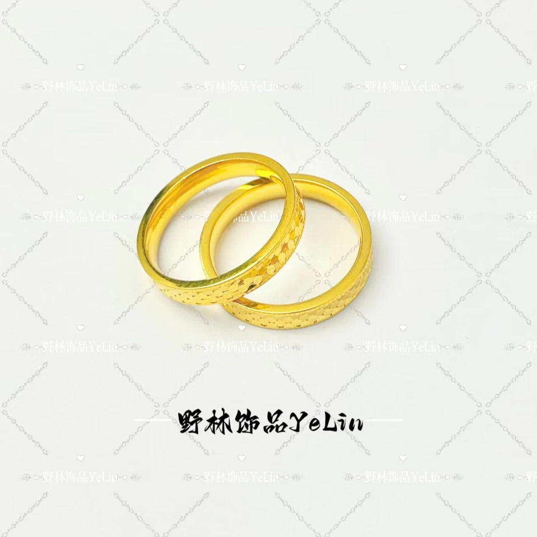 铜合金戒指 野林饰品【特制款】龙鳞CNC精工高货情侣对戒时尚轻奢