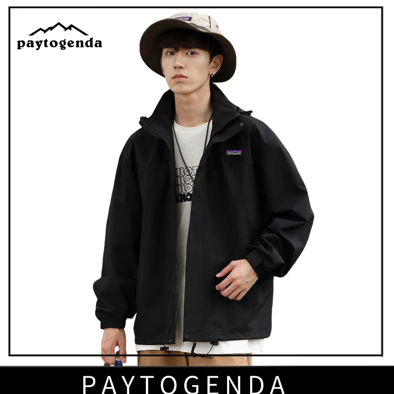 巴塔正品paytogenda山系户外女冲锋衣防水薄款防风夹克外套男款