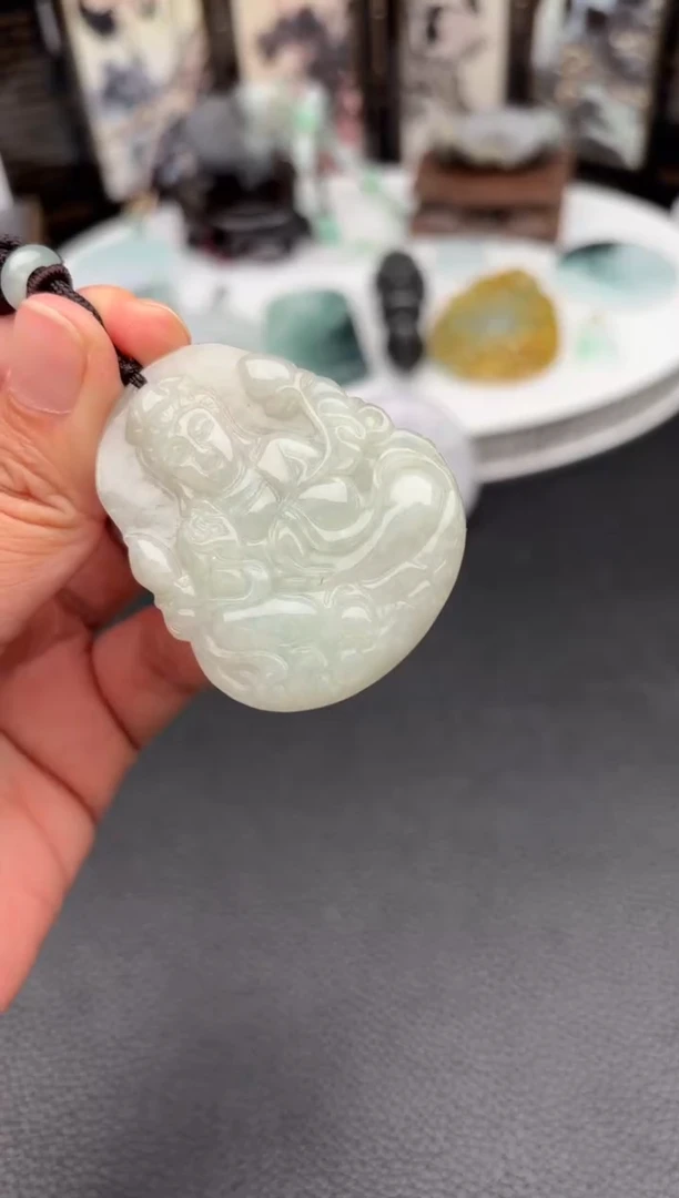 翡翠未镶嵌颈饰天然翡翠吊坠15