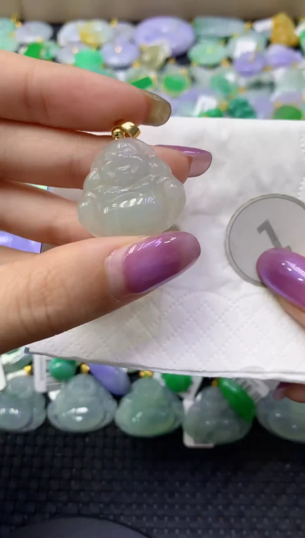 颈饰未镶嵌翡翠天然缅甸翡翠A货